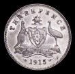 London Coins : A156 : Lot 1061 : Australia Threepence 1915 KM#24 GVF/NEF Rare, the first we have offered