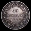 London Coins : A156 : Lot 1119 : Canada - Newfoundland 50 Cents 1882H KM#6 Fine, the reverse slightly better, pleasantly toned, with ...