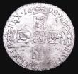 London Coins : A156 : Lot 2747 : Sixpence 1698 Plain in angles ESC 1574 GEF and lustrous with a few light haymarks, Rare in this high...