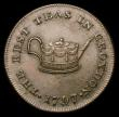 London Coins : A156 : Lot 670 : 18th Century Halfpenny Surrey - Croydon 1797 Teapot/Cypher, 'Halfpenny' legend, Spout poin...