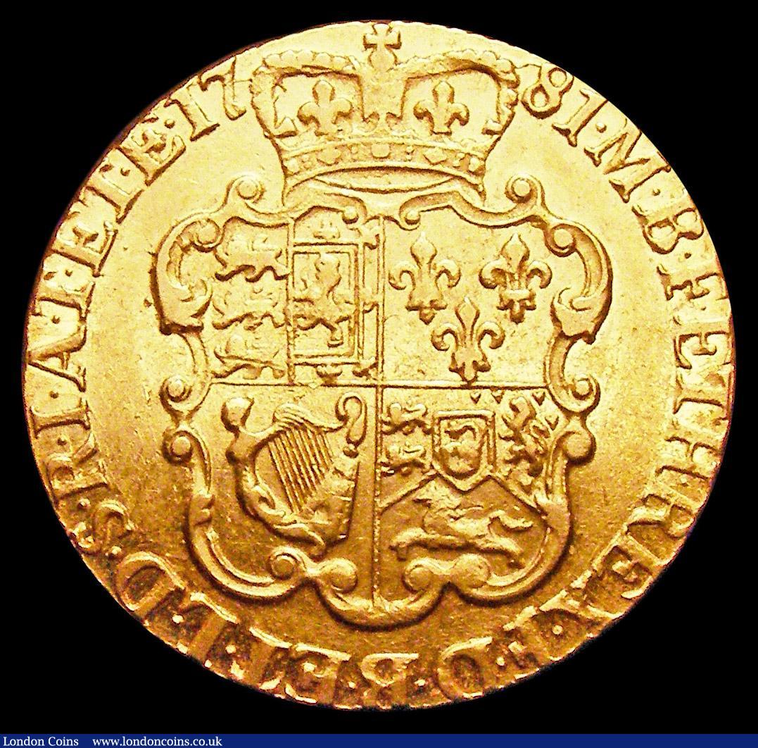 London Coins : A157 : Lot 2208 : Guinea 1781 S.3728 VF the reverse slightly better, retaining some mint lustre, one of the scarcer da...