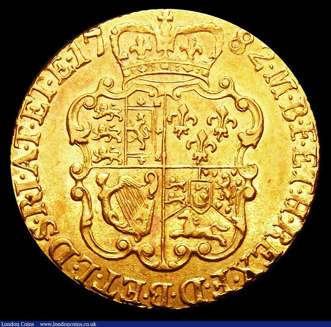 London Coins : A157 : Lot 2209 : Guinea 1782 S.3728 GVF the reverse with touches of red tone 