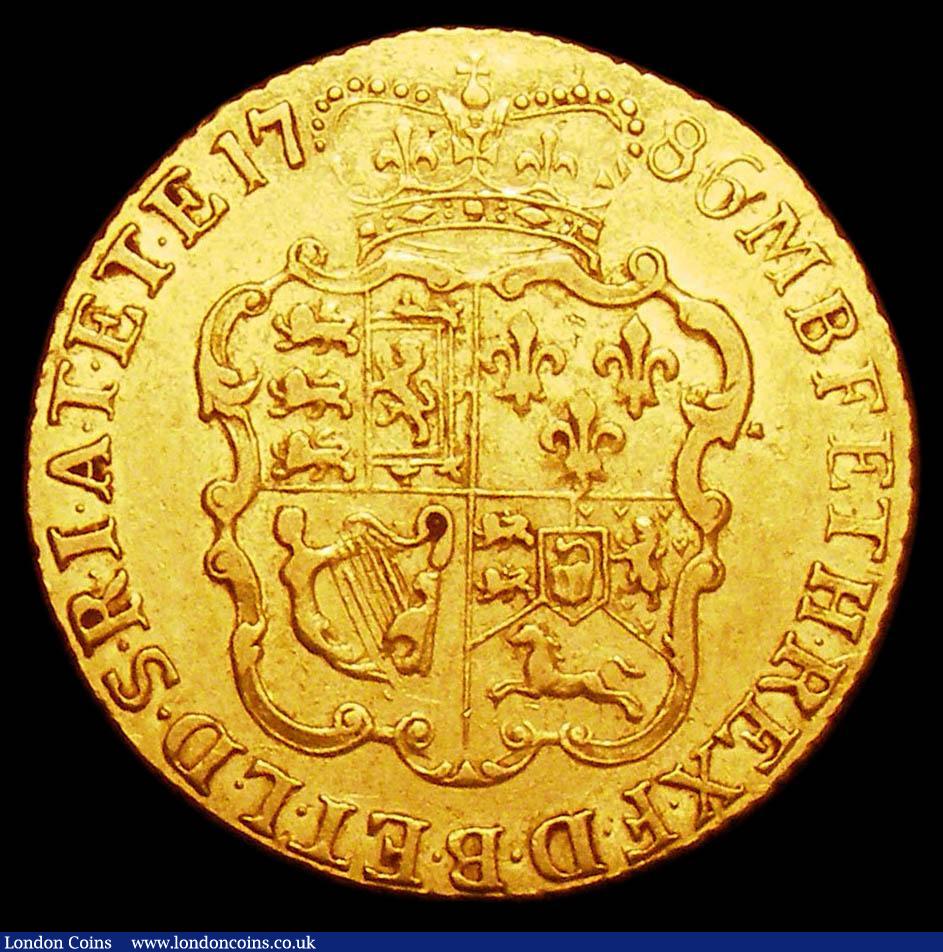London Coins : A157 : Lot 2226 : Guinea 1786 S.3728 VF/NVF the obverse with some residual lustre 