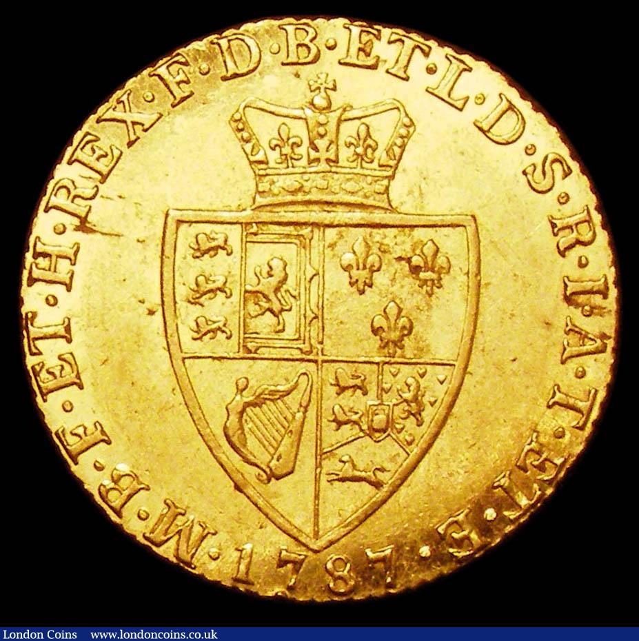 London Coins : A157 : Lot 2231 : Guinea 1787 S.3729 GVF and lustrous with some minor haymarking