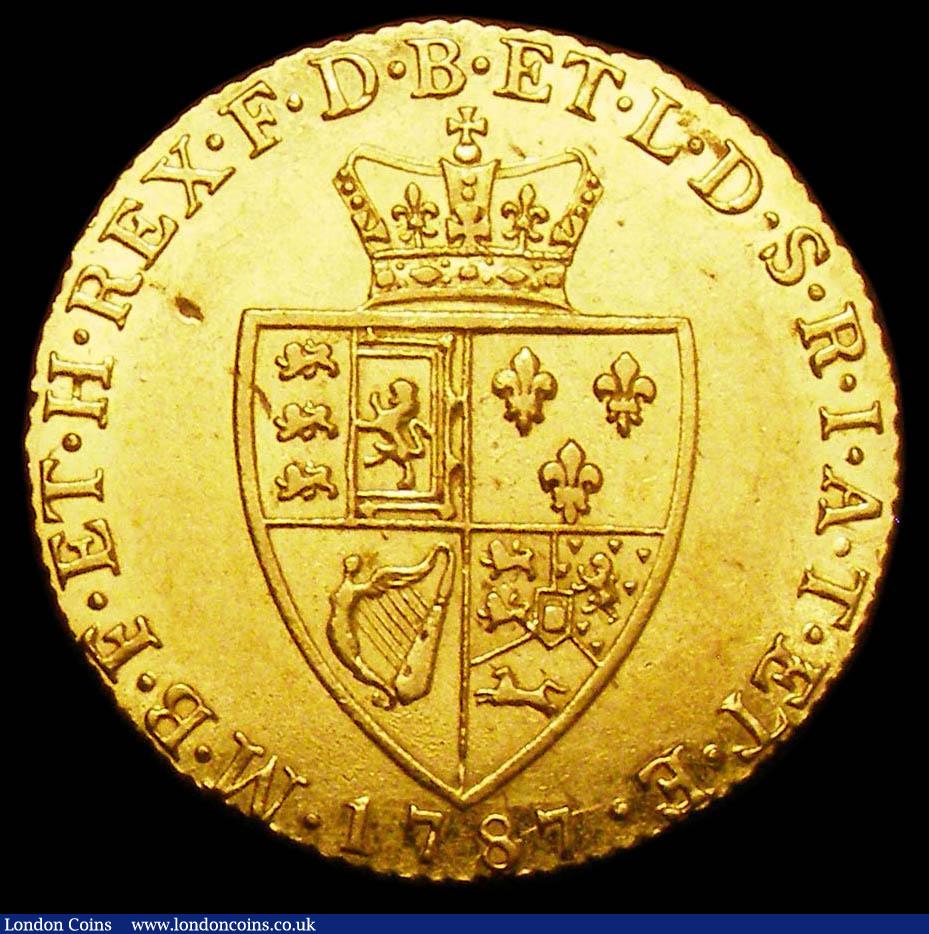 London Coins : A157 : Lot 2236 : Guinea 1787 S.3729 NEF/GVF with some flecks of haymarking