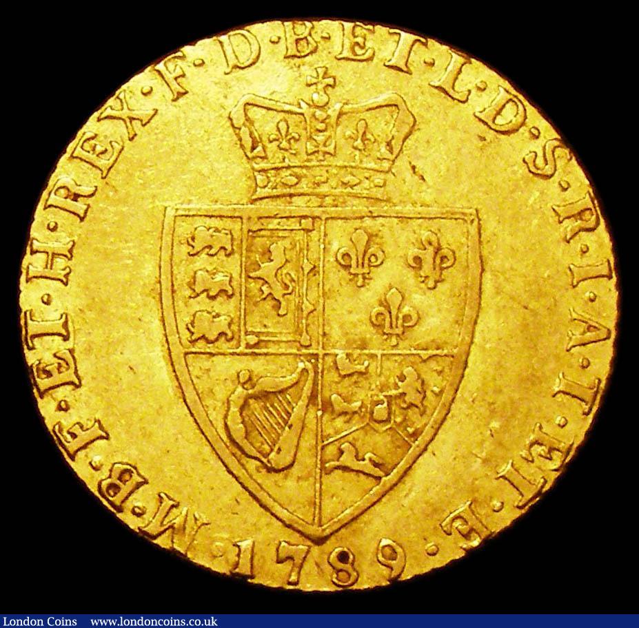 London Coins : A157 : Lot 2259 : Guinea 1789 S.3729 NVF/GF with a gentle edge bruise below the bust