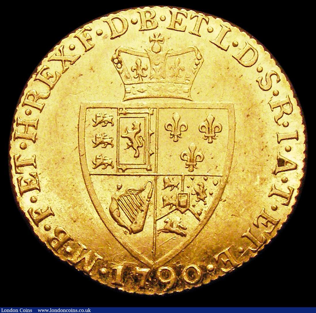 London Coins : A157 : Lot 2263 : Guinea 1790 S.3729 EF and lustrous, the reverse with some light contact marks