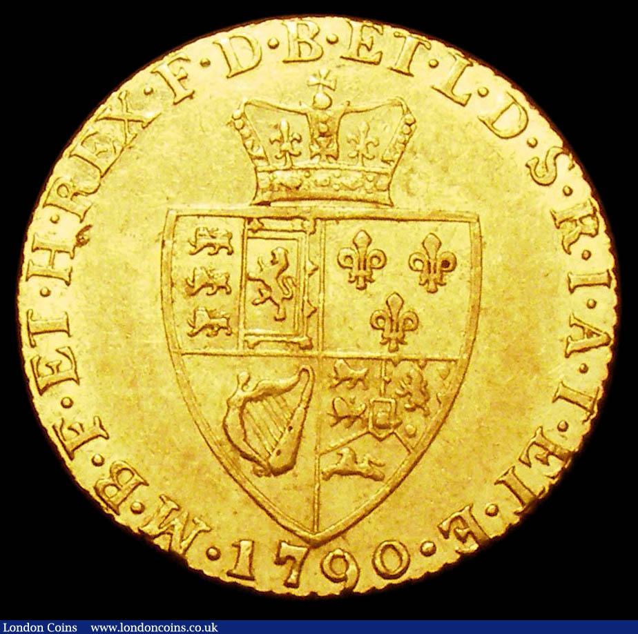London Coins : A157 : Lot 2271 : Guinea 1790 S.3729 NVF/VF the obverse slightly uneven on the King's cheek