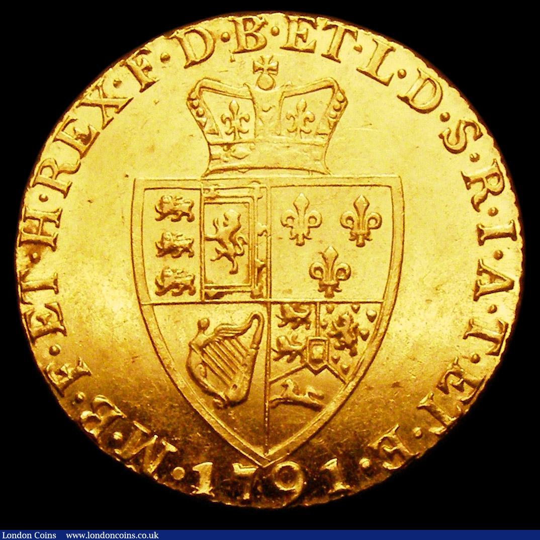 London Coins : A157 : Lot 2275 : Guinea 1791 S.3729 GEF and lustrous with superb eye appeal