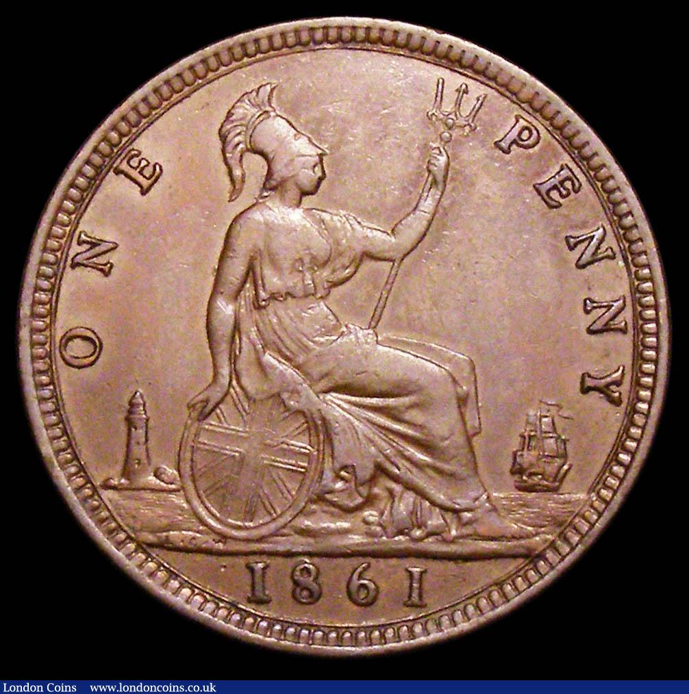 London Coins : A157 : Lot 2850 : Penny 1861 Freeman 18 dies 2+D also with recut 8, Ex-James Workman collection, Lot 18 VF (&pound;250...