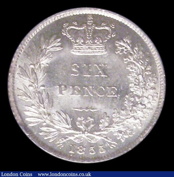 London Coins : A157 : Lot 3155 : Sixpence 1855 ESC 1701 Choice UNC and lustrous, slabbed and graded LCGS 85, Ex-Andrew Wayne collecti...
