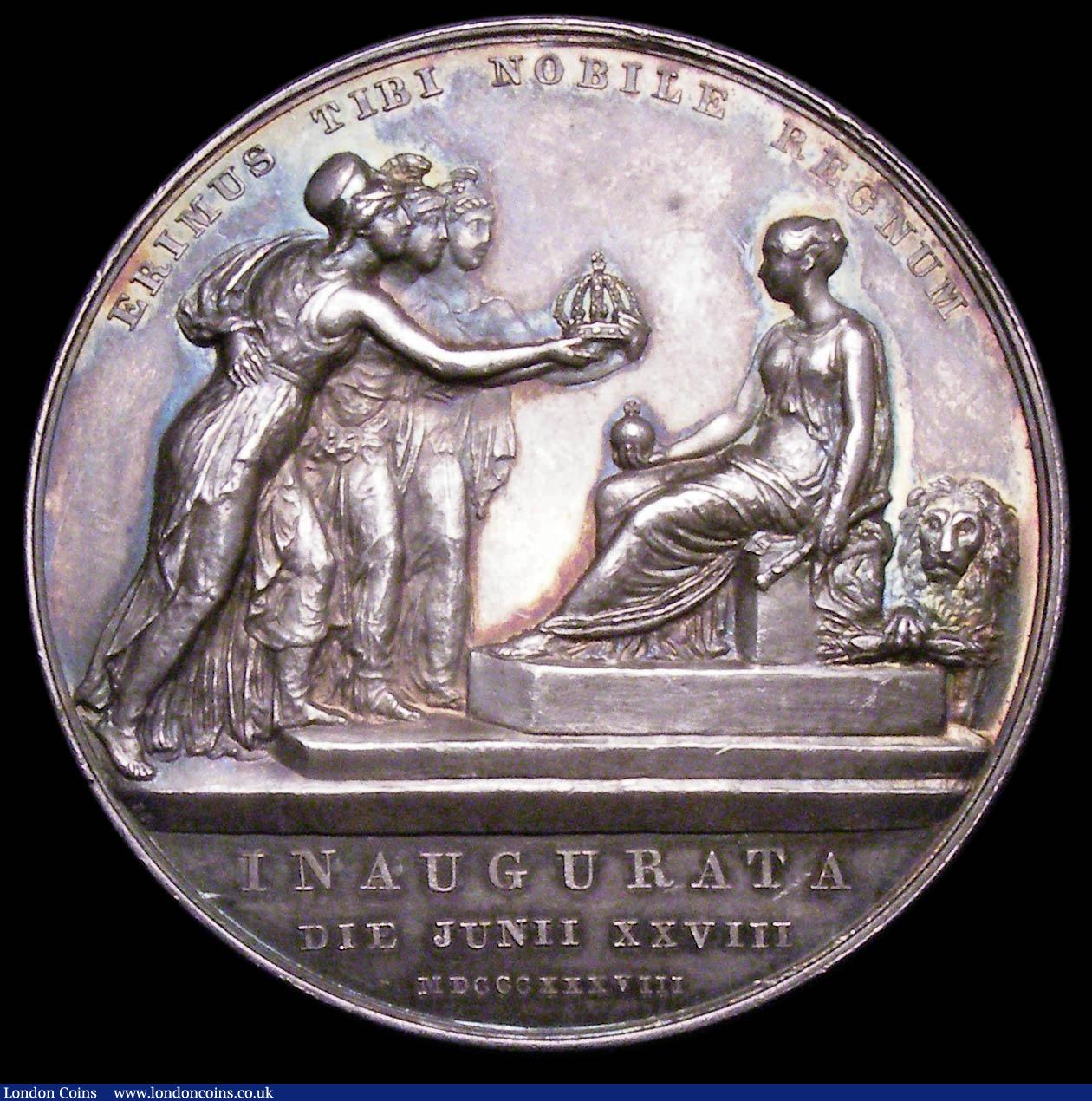 London Coins : A157 : Lot 863 : Coronation of Queen Victoria 1838 The Official Royal Mint issue 36mm diameter in silver by B.Pistruc...