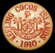 London Coins : A157 : Lot 1527 : Keeling Cocos Islands 10 Cents 1913 in Plastic Ivory (No.1595) KM#Tn2 EF Extremely Rare in this grad...