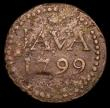 London Coins : A157 : Lot 1554 : Netherlands East Indies- Java Stuiver 1799 Scholten 553 VG with some pitting, scarce