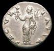 London Coins : A157 : Lot 1803 : Otho.  Ar denarius.  C, 69 AD.  Rev; SECVRITAS P R; Securitas, draped, standing left, holding wreath...