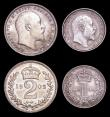 London Coins : A157 : Lot 3516 : Maundy Set 1902 Matt Proof ESC 2518 GEF to UNC with matching tone