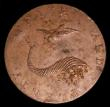 London Coins : A157 : Lot 819 : Halfpenny 18th Century Norfolk undated mule Obverse Dove and Cornucopia/Reverse Man in loom, Edge: P...