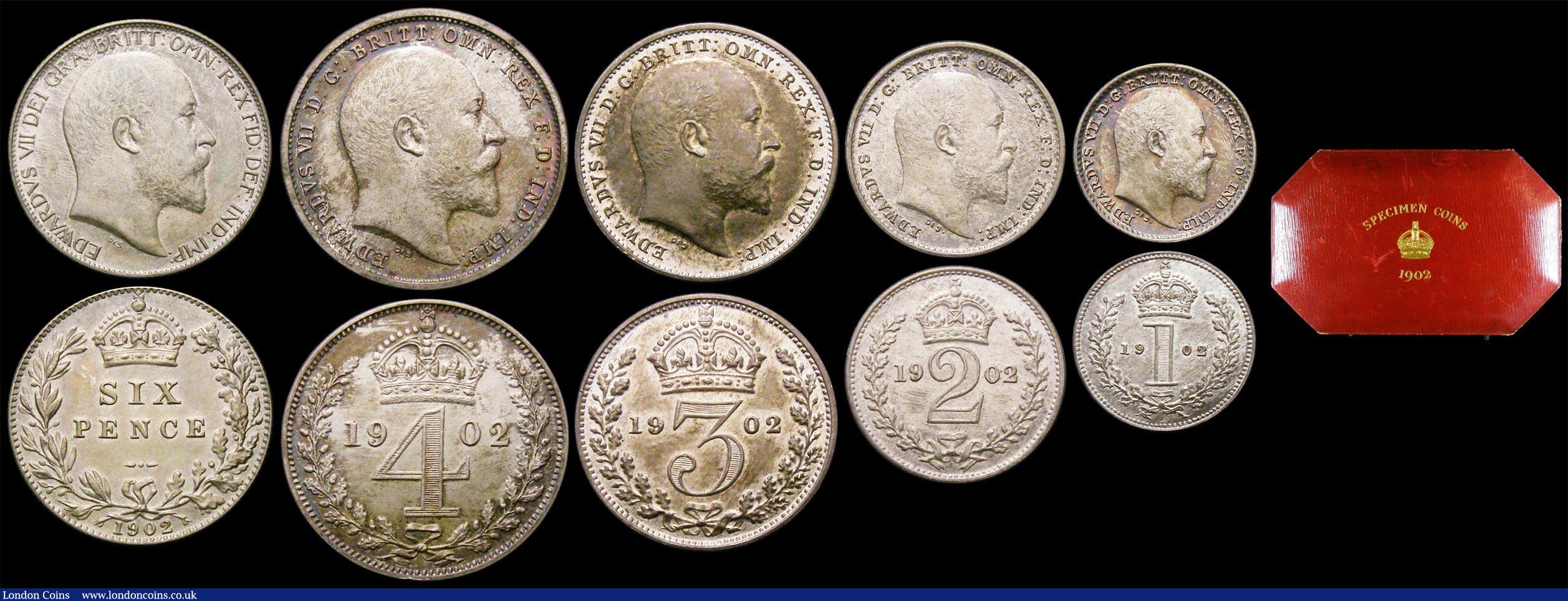 London Coins : A158 : Lot 628 : Proof Set 1902 (11 coins) the short Matt Proof issue Sovereign - Maundy Penny nFDC the Sovereign wit...