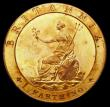 London Coins : A158 : Lot 1893 : Farthing 1798 Pattern Restrike in Gilt, Reverse: The ship has disappeared, and also the sea, only pa...