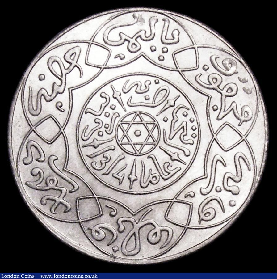 London Coins : A159 : Lot 2095 : Morocco 2 1/2 Dirhams AH1314 (1897) Paris Mint Y#11.2 Lustrous UNC with small rim nicks