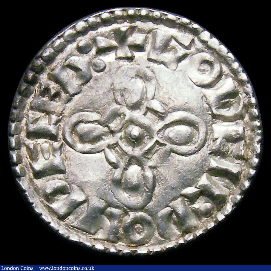 London Coins : A159 : Lot 632 : Penny Harthacnut (1035-1042) Jewel Cross type, Watchet Mint, Godcild, +HAR&ETH;a CNVT REX, diademed ...