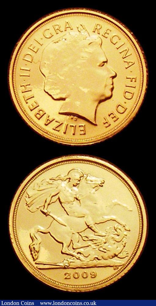 London Coins : A159 : Lot 825 : Half Sovereign 2005 S.SB6 Lustrous UNC, Quarter Sovereign 2009 S.SA1 Lustrous UNC