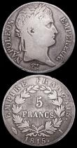 London Coins : A159 : Lot 1994 : France 5 Francs (2) Napoleon as Emperor - The Hundred Days 1815I KM#704.4 VG, 1815L KM#704.5 VG or b...