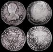 London Coins : A159 : Lot 2434 : France Testons (3) 1562M Toulouse NVG/VG Reverse Crowned shield flanked by crowned C's, 1564T N...