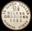 London Coins : A159 : Lot 3143 : German States - Hesse-Cassel 2 1/2 Silber Groschen 1865 KM#620 VF 