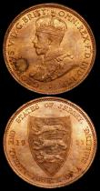 London Coins : A159 : Lot 3266 : Jersey 1/24th Shilling 1911 (2) both lustrous Unc