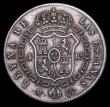 London Coins : A159 : Lot 3403 : Spain 4 Reales 1845 Madrid, Crowned M, CL KM#519.2 GVF/NEF, comes with old collector's ticket &...