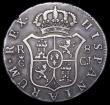 London Coins : A159 : Lot 3407 : Spain 8 Reales 1814 Cadiz Mint, mintmark Crowned C, CJ KM#466.2 About Fine/Good Fine, comes with old...