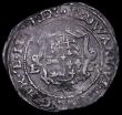 London Coins : A159 : Lot 643 : Shilling Edward VI Base issue, Second Period, Durham House Mint, lighter garnishing to shield, trans...
