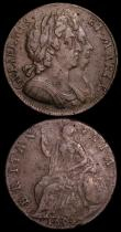 London Coins : A159 : Lot 874 : Halfpennies (2) 1675 5 over 3 type as Peck 528, now listed by Spink under S.3393, Good Fine and bold...
