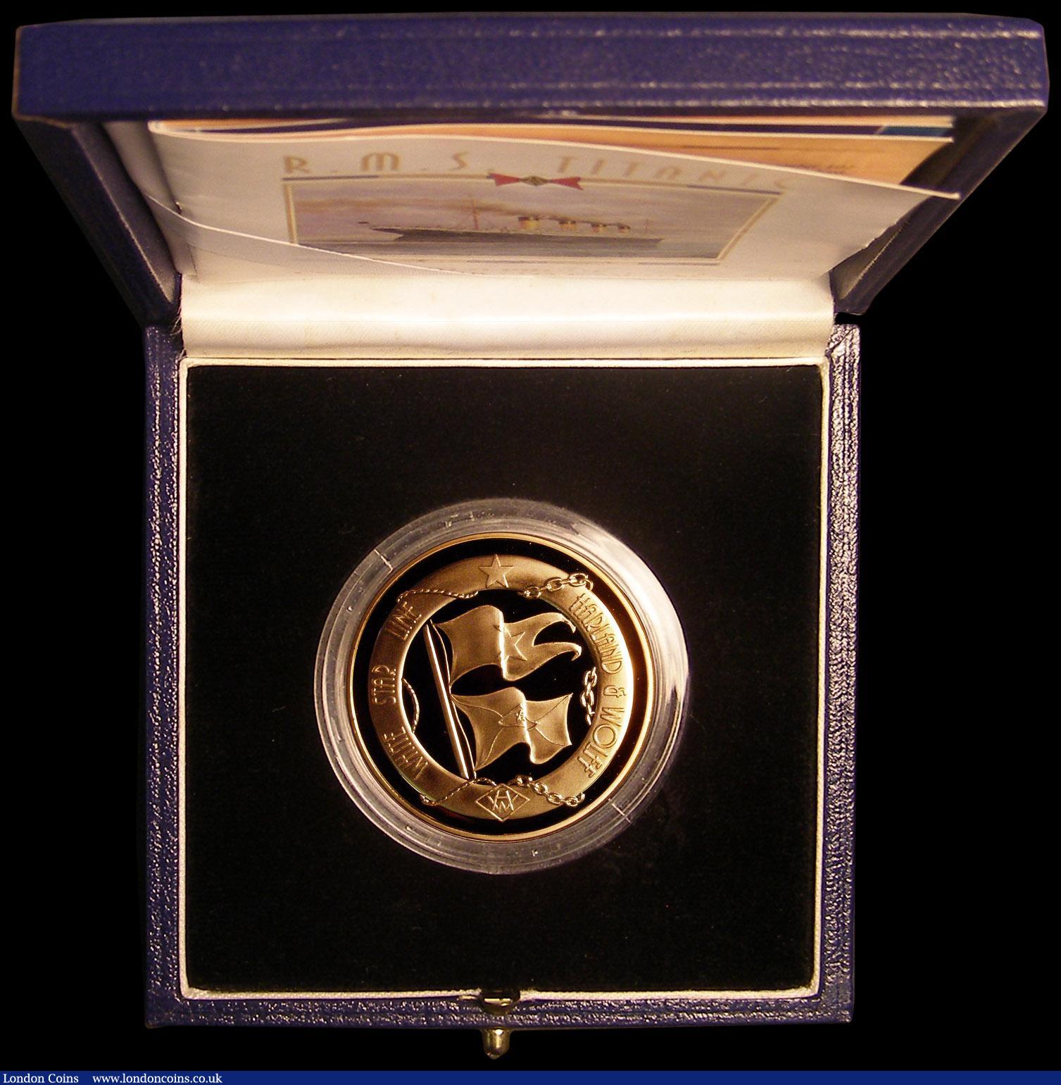 London Coins : A160 : Lot 1821 : RMS Titanic, Harland & Wolff, White Star Line, commemorative medal, undated (issued 1998) 47.54 ...