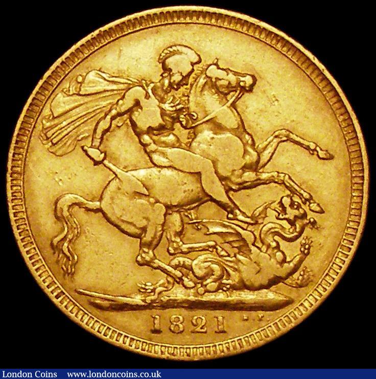 London Coins : A160 : Lot 2554 : Sovereign 1821 Marsh 5 Fine or slightly better