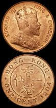 London Coins : A160 : Lot 1126 : Hong Kong 1 Cent (2) 1901H KM#4.3 UNC and nicely toned, the reverse with traces of lustre, 1904H KM#...