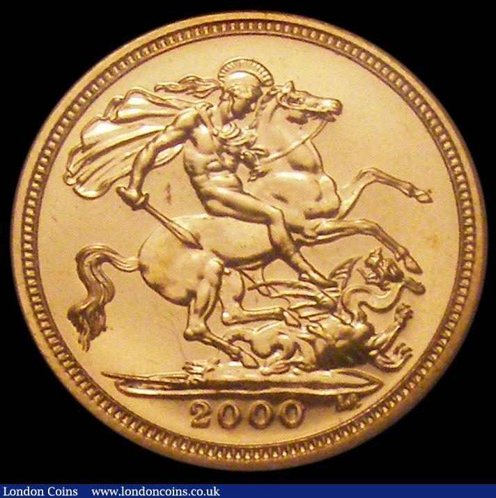 London Coins : A161 : Lot 1670 : Half Sovereign 2000 S.SB4 UNC retaining practically full mint lustre, in an LCGS holder and graded L...