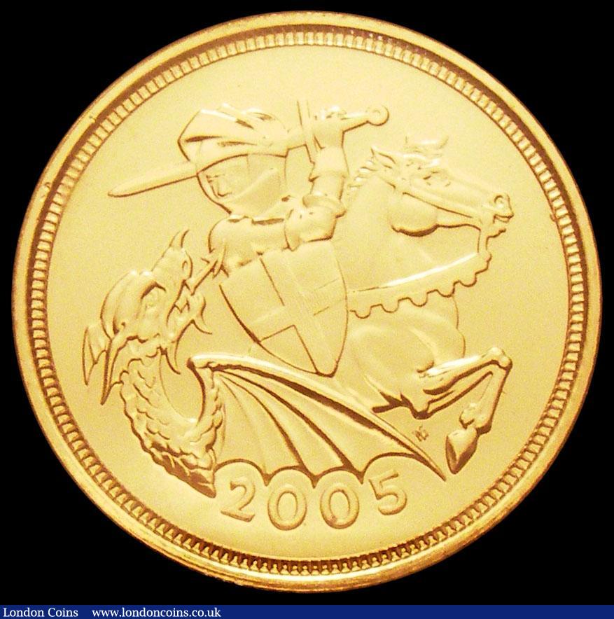 London Coins : A161 : Lot 1680 : Half Sovereign 2005 S.SB6 Lustrous UNC in a presentation box with Pineapple Direct Ltd. Certificate