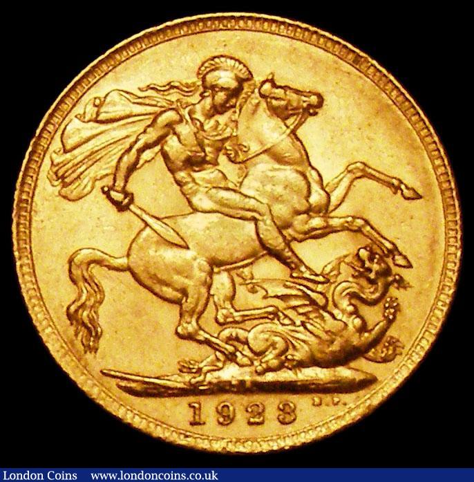 London Coins : A161 : Lot 2112 : Sovereign 1923SA Marsh 287 the very rare currency issue with only 406 minted NEF