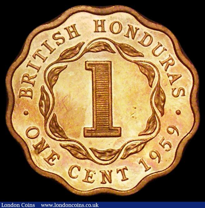 London Coins : A162 : Lot 1127 : British Honduras One Cent 1959 VIP Proof/Proof of record KM#30 nFDC with light contact marks, lightl...
