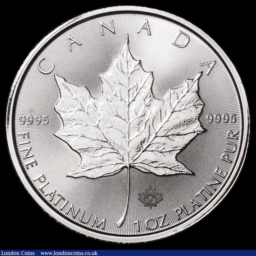 London Coins : A162 : Lot 1137 : Canada Fifty Dollars 2016 One Ounce Platinum Proof with the Maple leaf Privy Mark with 16 in the cen...