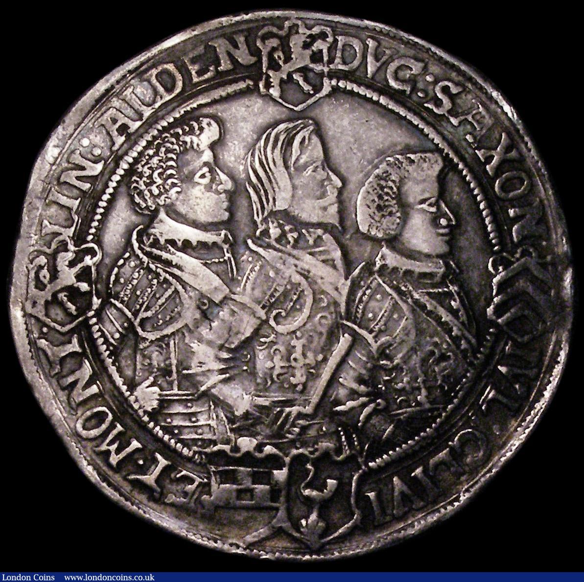 London Coins : A162 : Lot 1176 : German States - Saxe-Altenburg Thaler 1625 Four Brothers WA KM#301 Good Fine with some scratches in ...