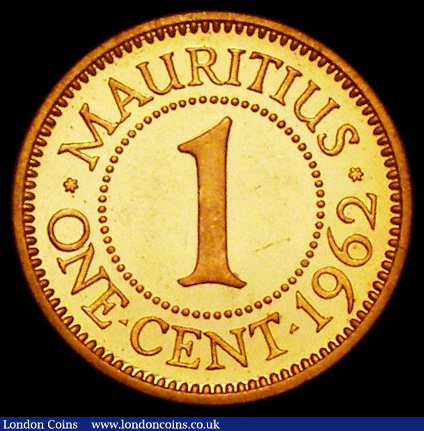 London Coins : A162 : Lot 1235 : Mauritius 1 Cent 1962 VIP Proof/Proof of record KM#31 nFDC with some minor contact marks, retaining ...
