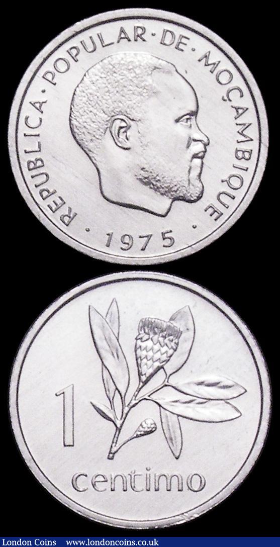London Coins : A162 : Lot 1242 : Mozambique 1975 (3) Metica and 50 Centimos and Centimo 1975 the scarce KM95, KM96 and KM90 issues Un...