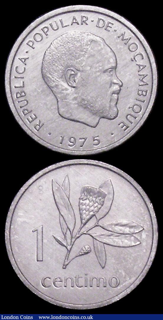 London Coins : A162 : Lot 1243 : Mozambique 1975 (3) Metica and 50 Centimos and Centimo 1975 the scarce KM95, KM96 and KM90 issues Un...