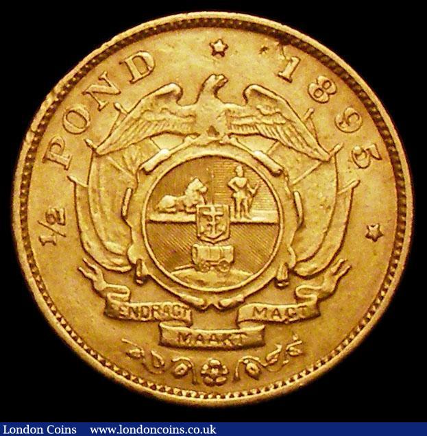 London Coins : A162 : Lot 1275 : South Africa Half Pond 1895 EF KM#9.2 with some small scratches