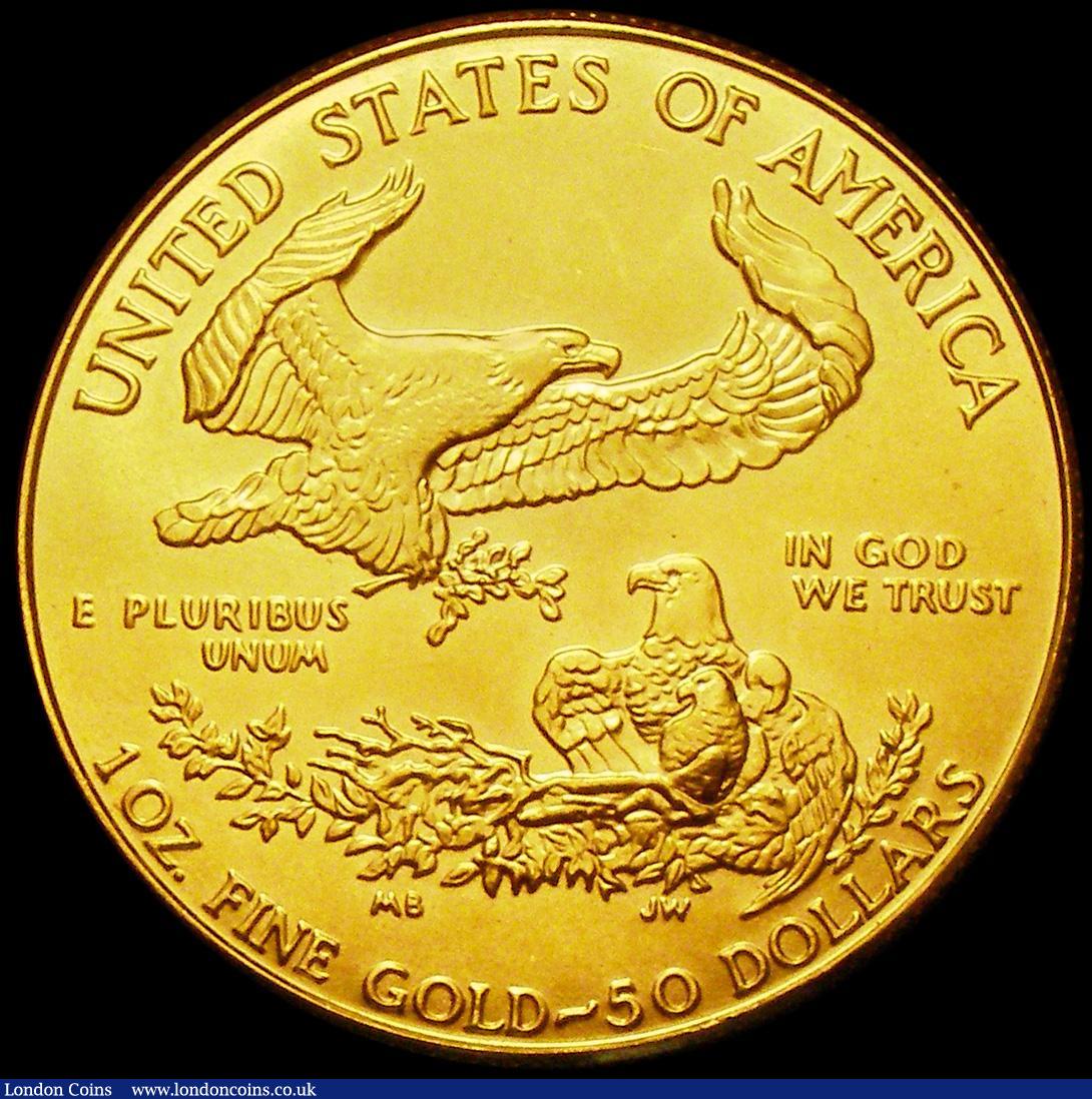 London Coins : A162 : Lot 1303 : USA Fifty Dollars Gold 1993 KM#219 UNC with practically full mint lustre