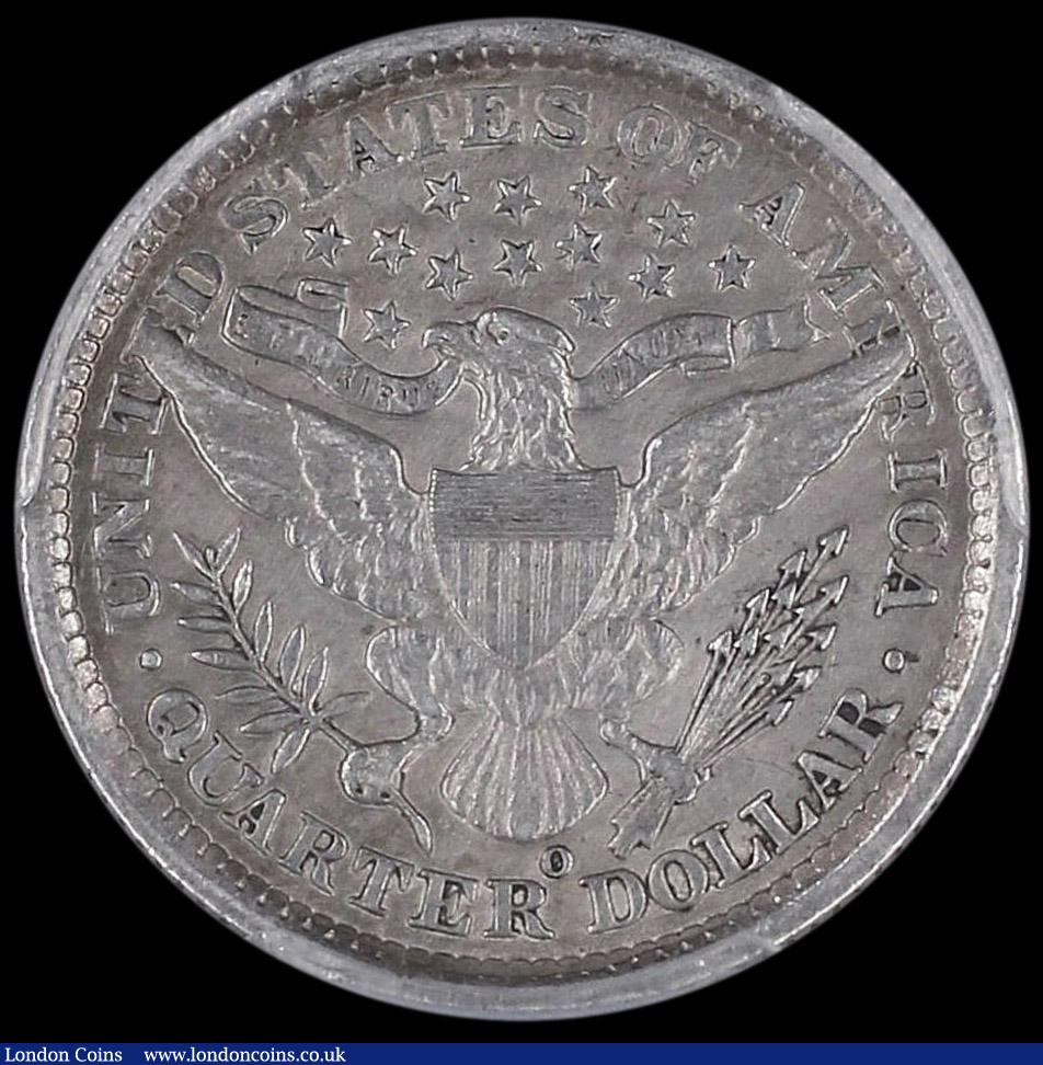 London Coins : A162 : Lot 1310 : USA Quarter Dollar 1896O Breen 4149 in a PCGS holder graded 'Cleaned AU Detail'