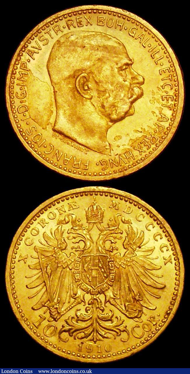 London Coins : A162 : Lot 1314 : World Gold (2) Russia 5 Roubles 1899 фЗ Y#62 VF the obverse with some surface residue, Austria 10 ...